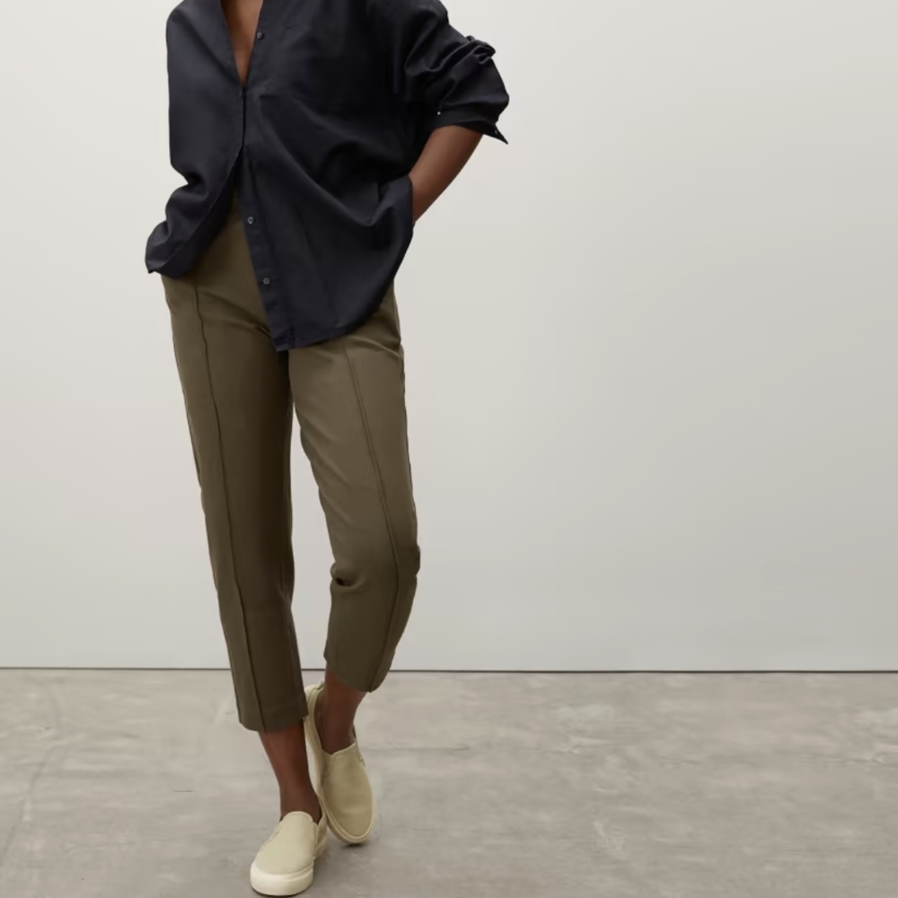 Everlane The Dream Pant, size large, green color